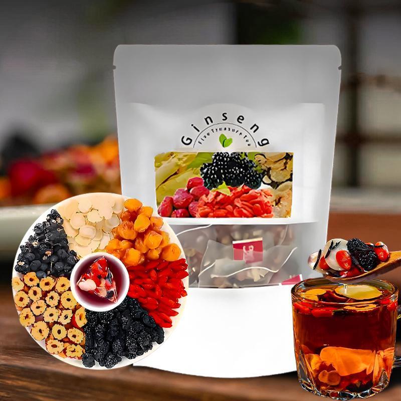 Wellness Herbal Tea Blends - Ginseng Five Treasure Tea Natural Energy
