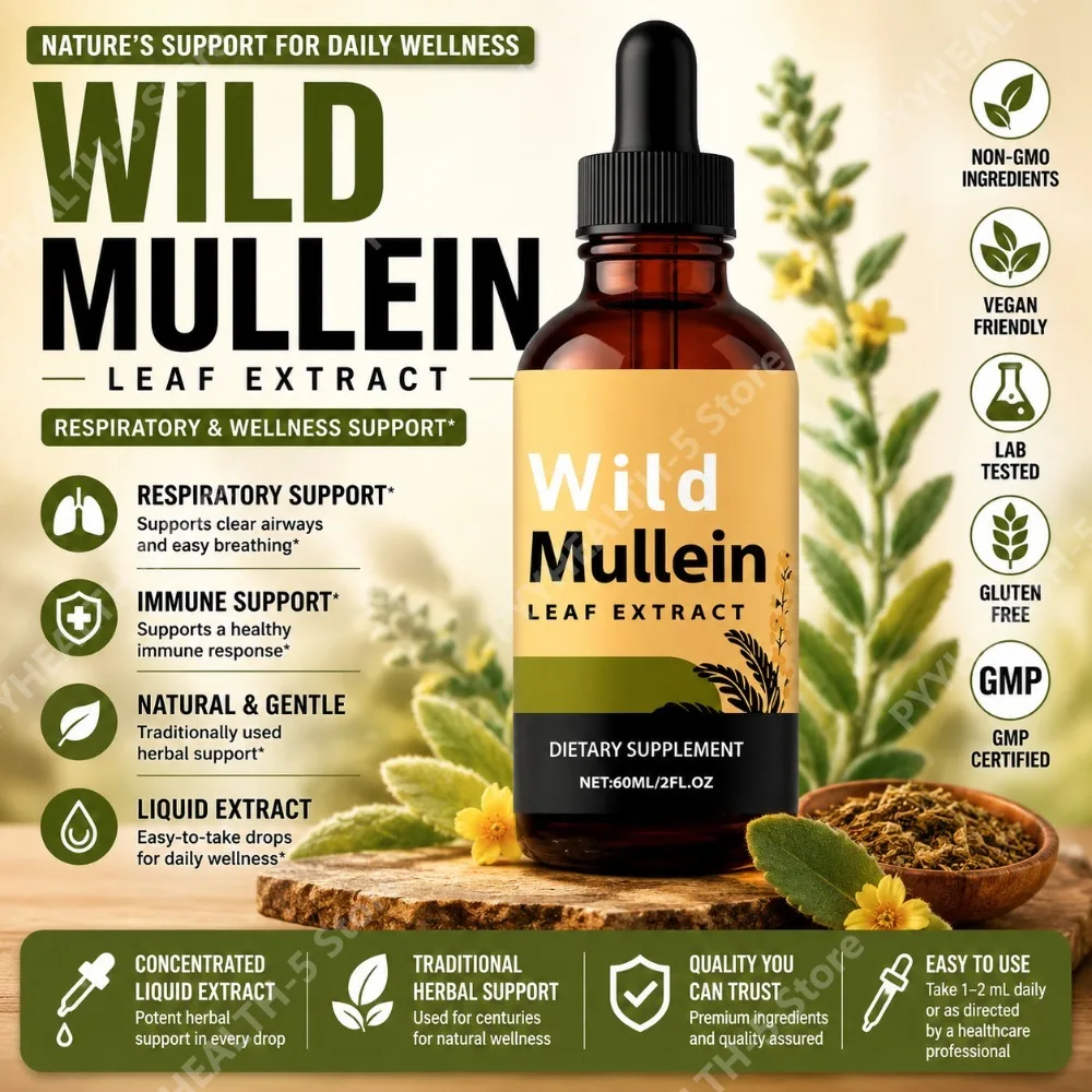 Wild Mullein Leaf Drops with G - Herbal And Wellness ulasan dan harga